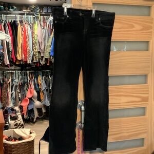 RARE Black Velvet/ corduroy flare Pants
